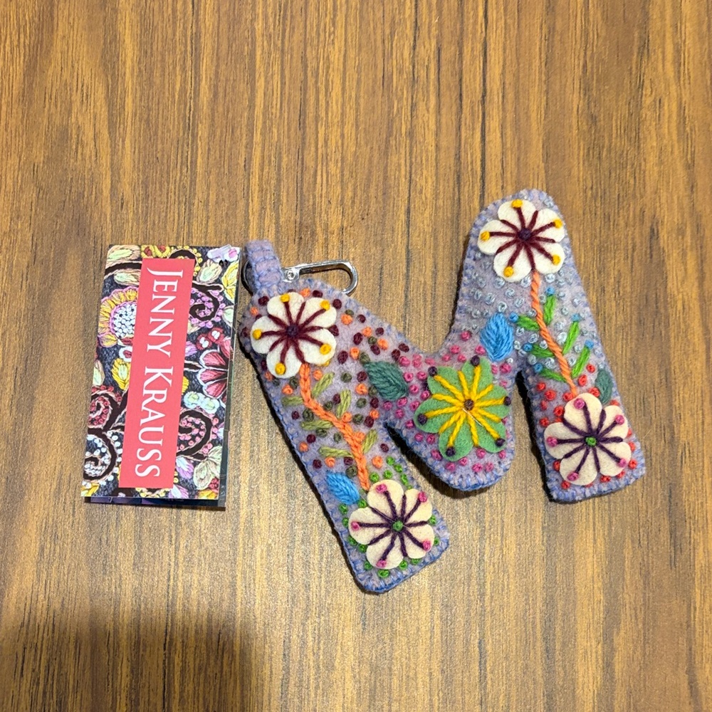 Felt Letter M Bag Charm